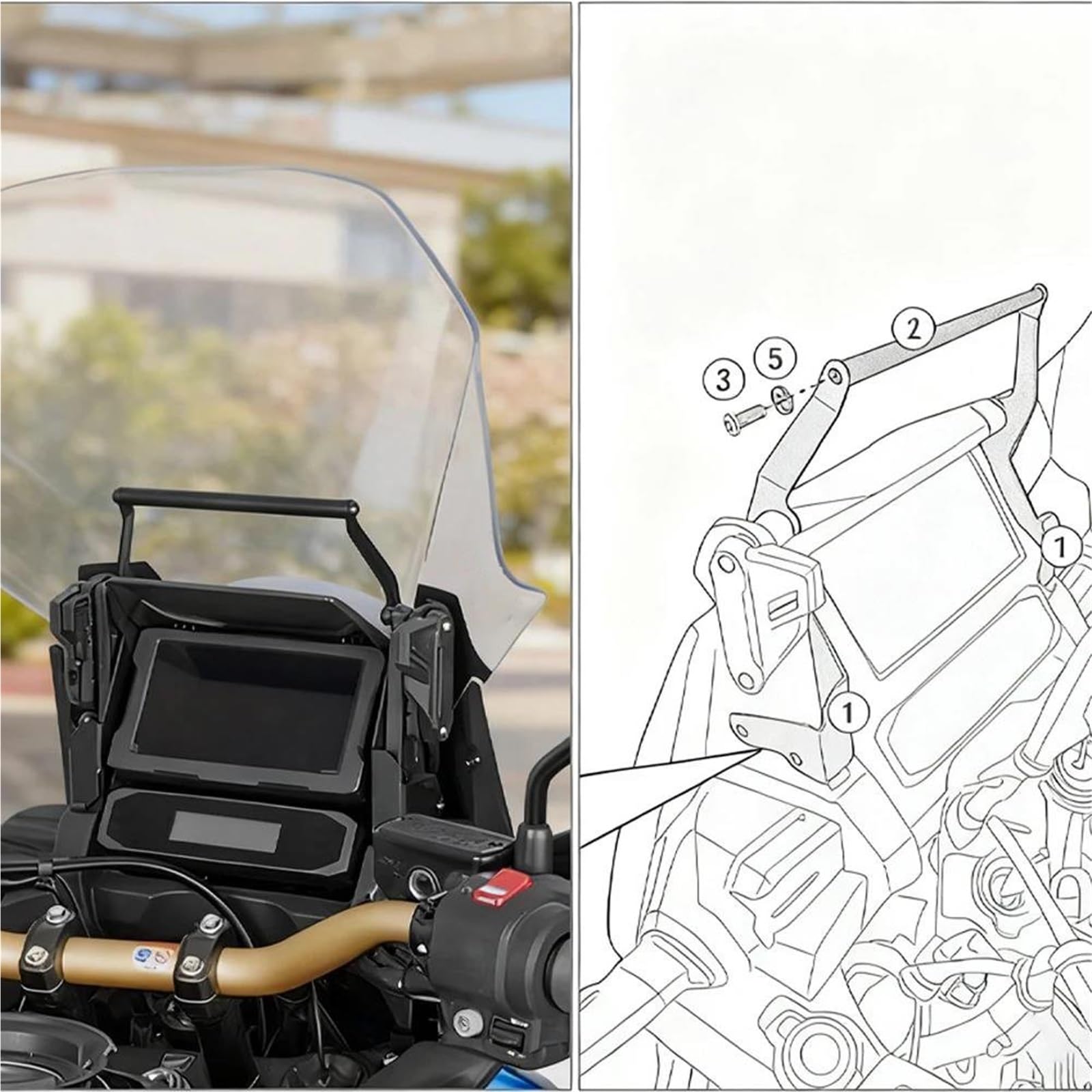 Staffa Di Supporto Per Gps Per CRF1100L Africa Twin ADV SPORTS