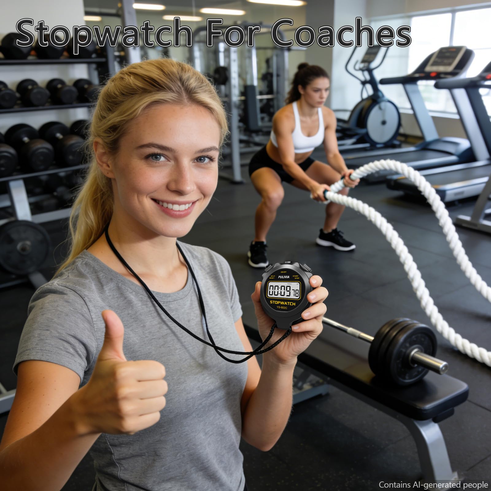 Cronómetro Deportivo con Silbato, Función de Encendido/Apagado, Silencioso, Fácil de Usar, Cronómetro Digital para Entrenadores Deportivos, Profesores de Educación Física, árbitros y Niños