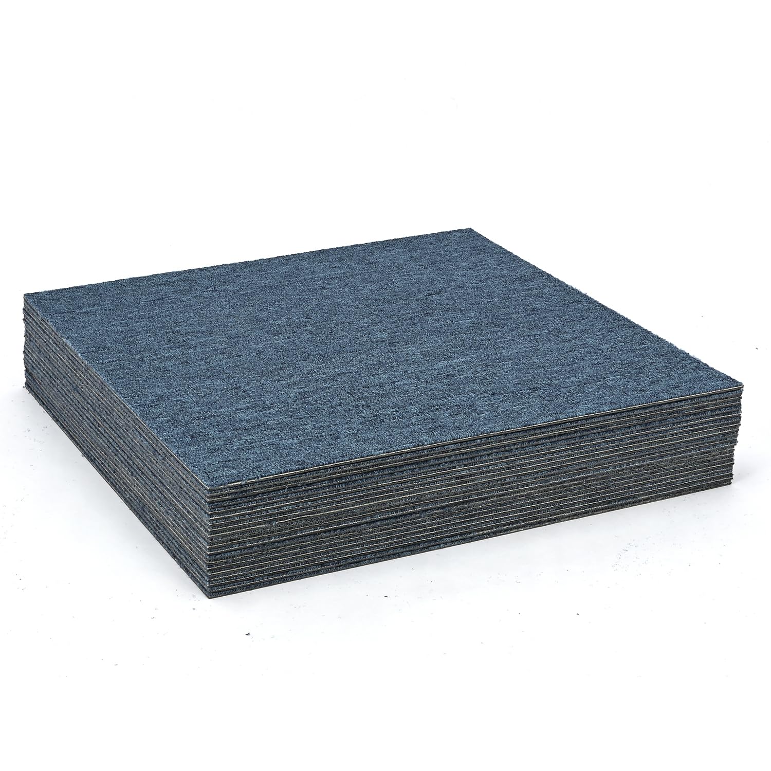 uyoyous Lot de 20 carreaux de sol commerciaux avec envers en PVC antidérapants et résistants à l'humidité pour une utilisation résidentielle et commerciale Bleu 50,8 x 50,8 cm
