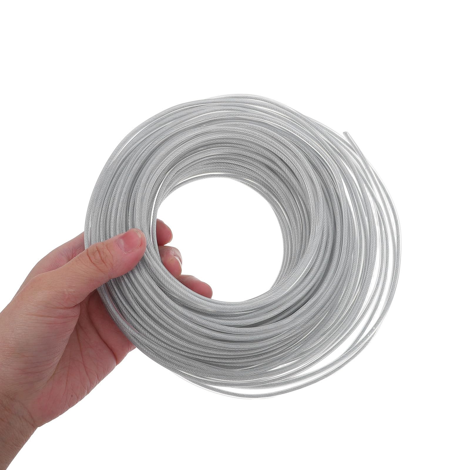 TOYANDONA Hilo Redondo de Nylon y Acero Ruido y Amplia Compatibilidad para Jardín y Corte de Césped