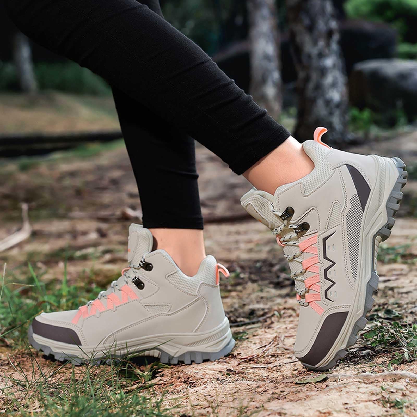 Scarpe da Trekking alla Moda, Alte in Pelle, da Esterno, per Coppie e Avventure di Corsa/1
