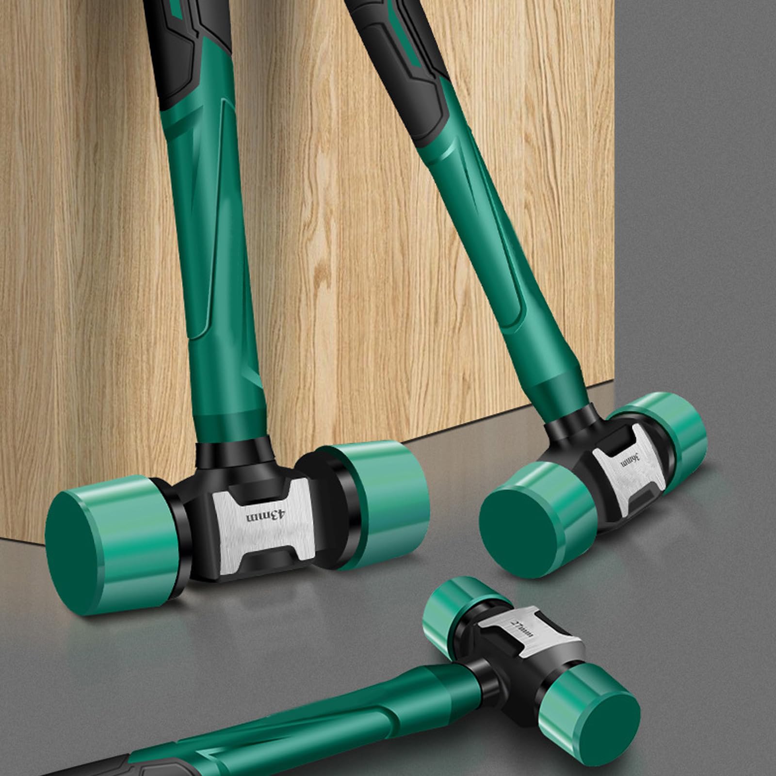 Martillo de goma ergonómico multifuncional antivibración, profesional