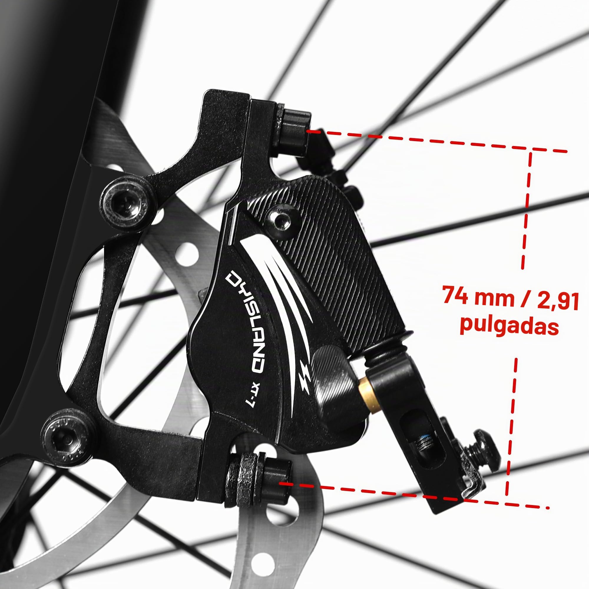 XT-7 - Pinzas de Freno de Disco hidráulicas híbridas extrapotentes para MTB/Bicicleta de montaña