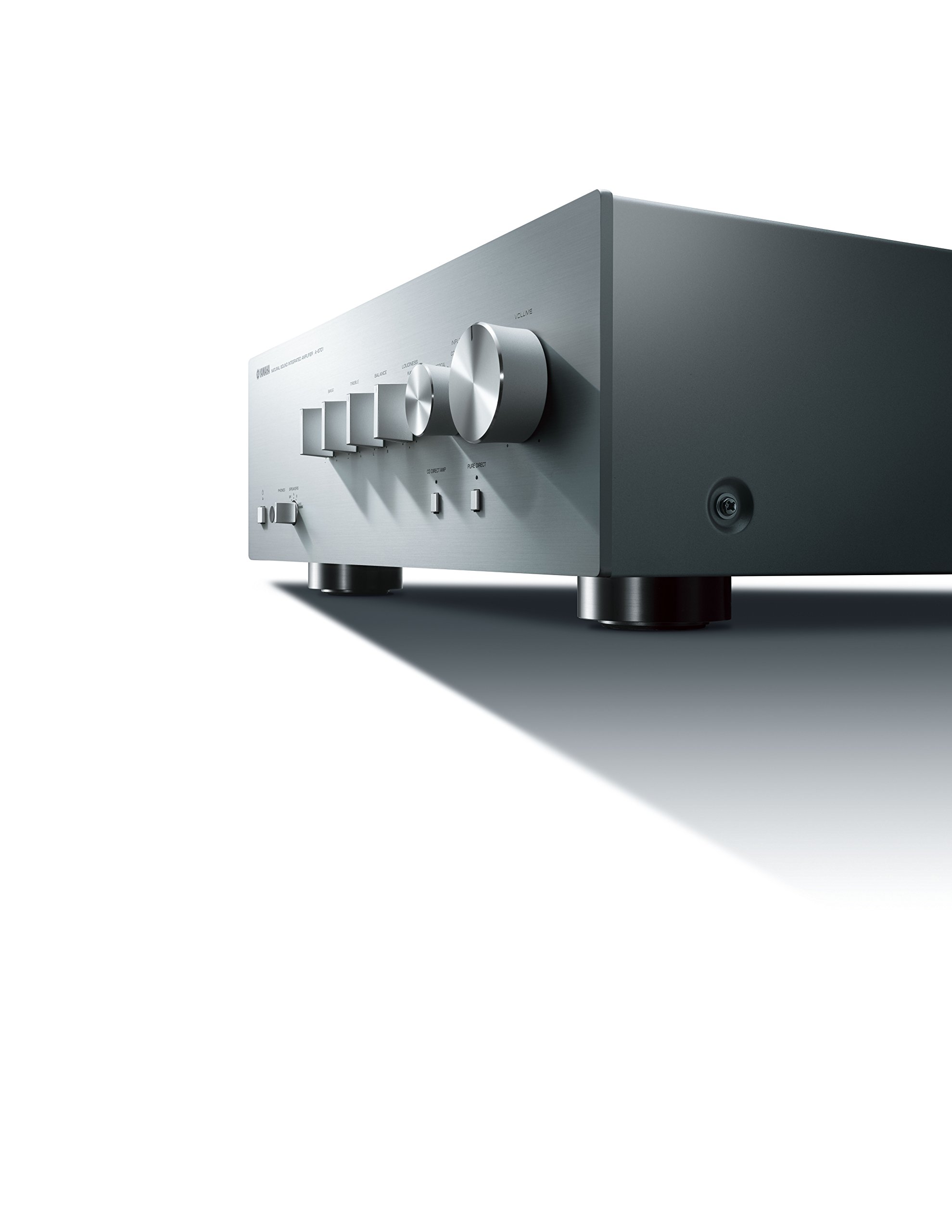 Yamaha AS-701 - Amplificador integrado estéreo de 160 W por canal, plata