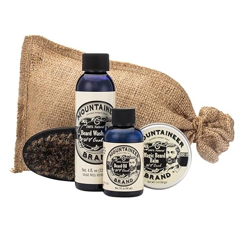 Set de cuidado para la barba by Mountaineer marca all-natural, completo Set de cuidado para la barba en uno (original) incluye barba, bálsamo de