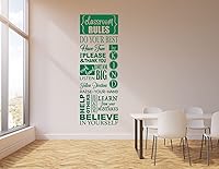 Vista 8 de Calcomanía de pared de vinilo para aula, cita inspiradora personalizable, reglas divertidas para el aula, decoración del hogar para el aula