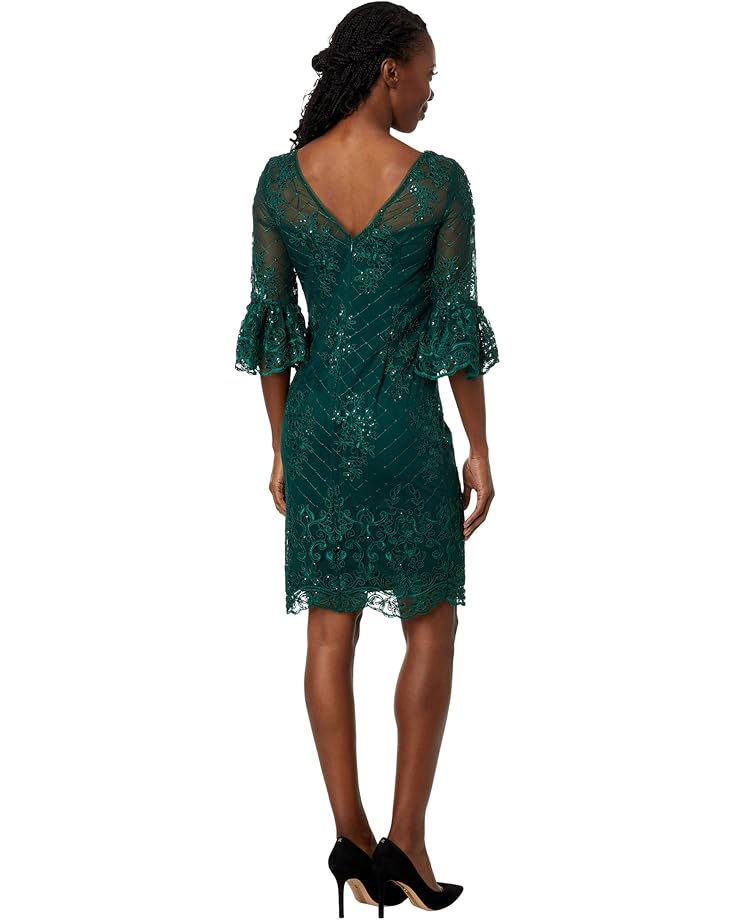 Adrianna Papell Embroideered Bell Sleeve Sheath Dress - #2 of 3
