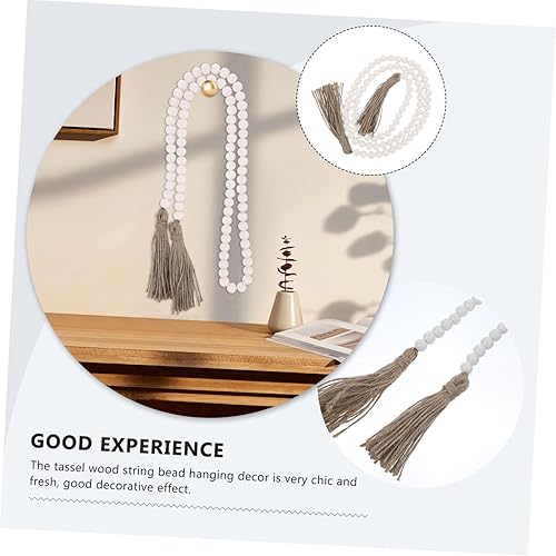 Miniatura 4 de IMIKEYA Cuentas de madera guirnalda de cuentas de madera de granja para decoración de bandejas escalonadas