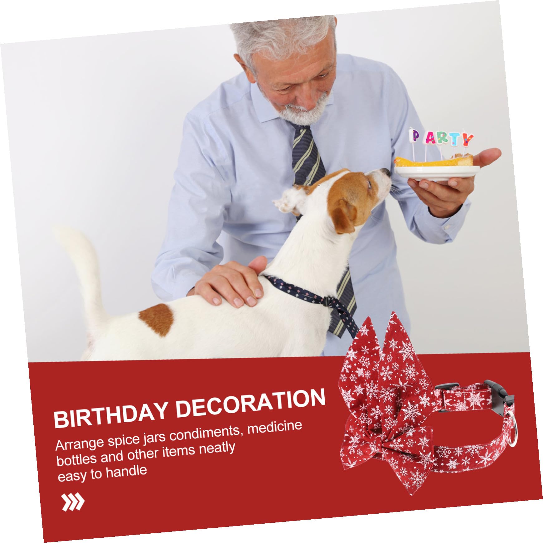 GANAZONO Collier de Noël pour Animaux avec Nœud Ajustable Collier pour Chat et Chien Accessoire Festif Réutilisable et Confortable pour Fêtes et Photos