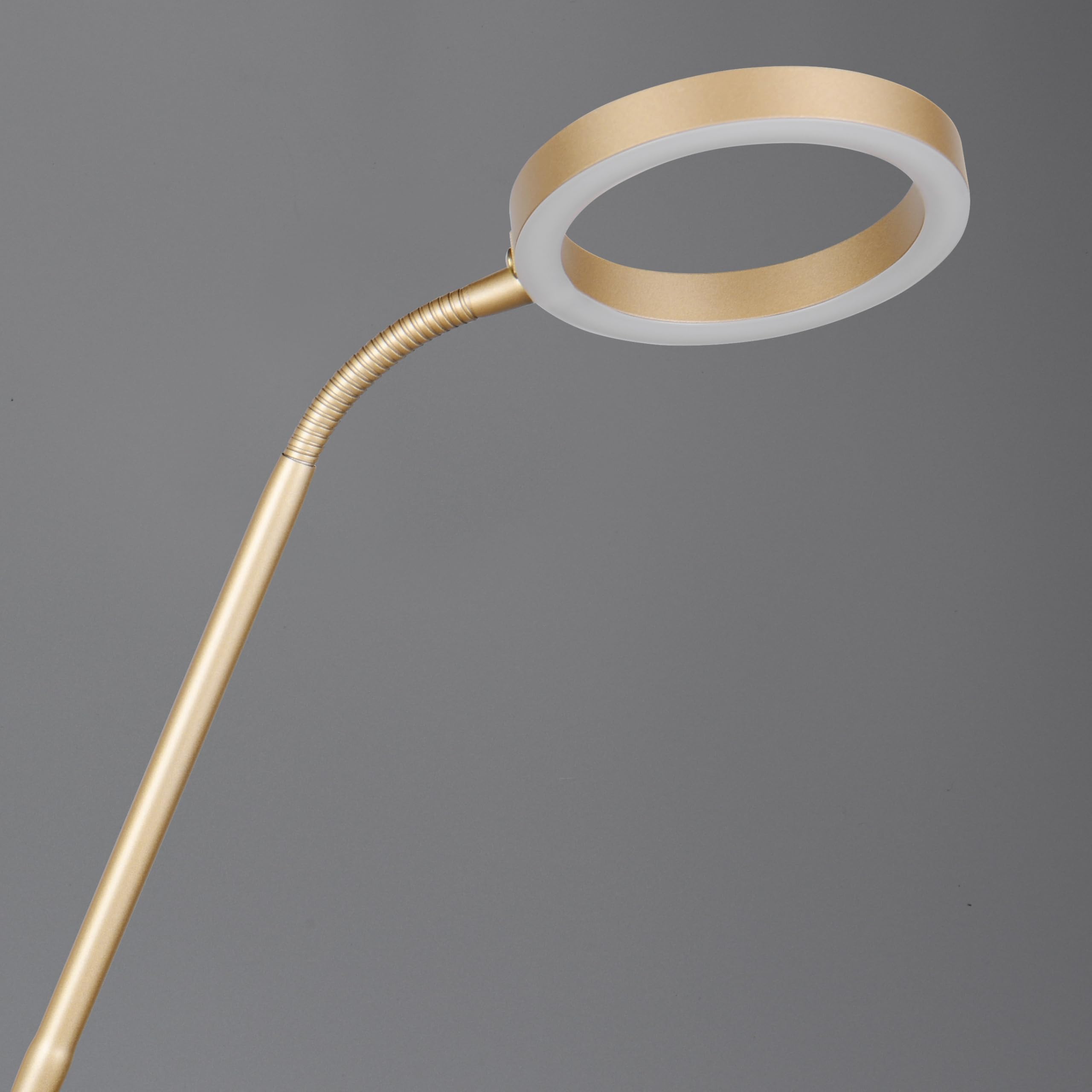 Trio Lampa podłogowa LED Leuchten WILLIS 449510279, złoty metal, 39 + 5,5 W LED, regulowana barwa światła, możliwość ściemniania