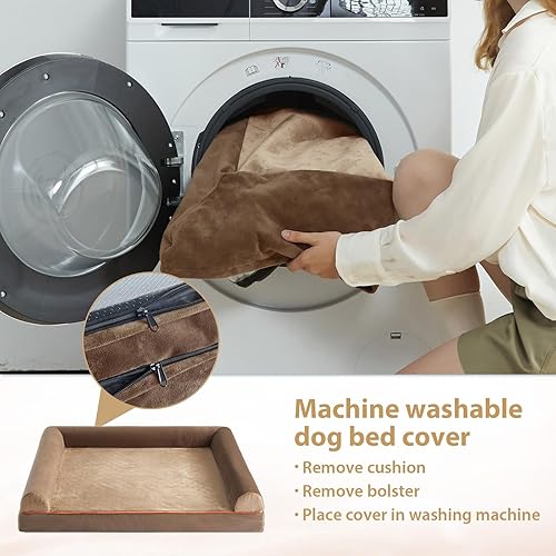 Miniatura 4 de BFPETHOME Camas XL para perros extra grandes, cama para perros XL, cama extragrande lavable para perros, cama extragrande para perros con funda