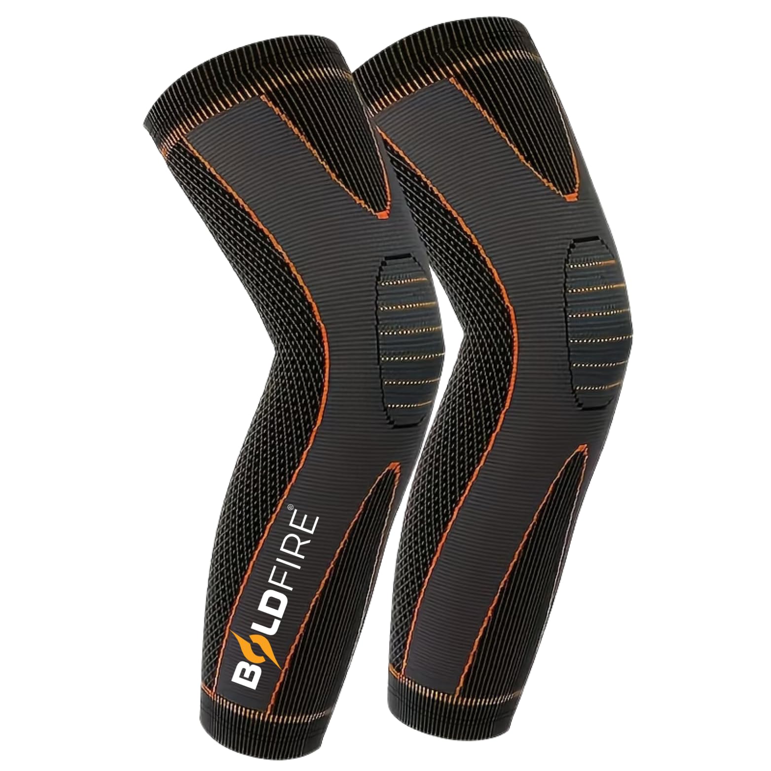 Full Leg Compression Knee Sleeves for Men & Women, Thigh to Calf Knee Support Pair for Gym, Running, Squats, Workout & Sports, Black | Knee Support-image-42