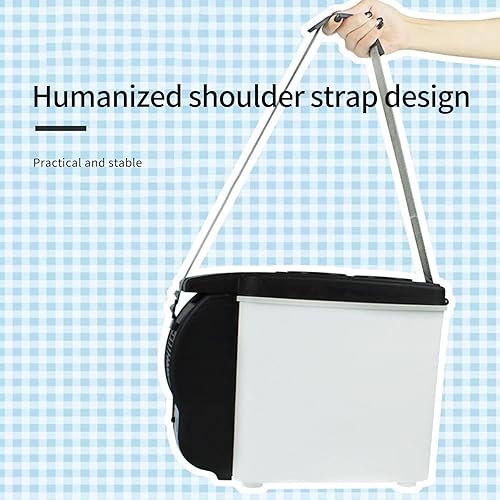 Miniatura 7 de Refrigerador portátil para automóvil de 6L, 12 V compacto de refrigeración con diseño de bajo ruido, correa de transporte para viajes automotrices,