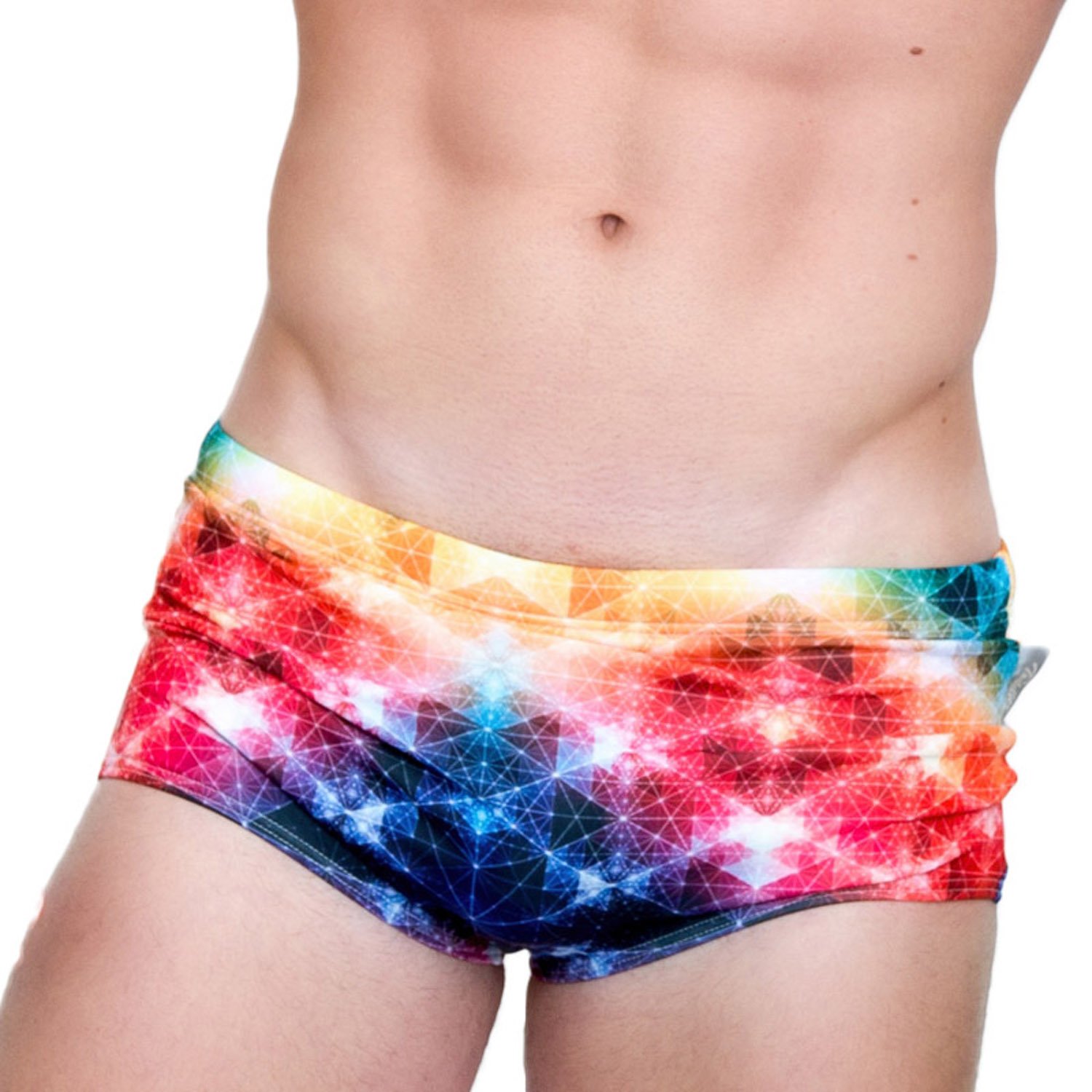 Sexy Men Swimwear Swim Boxer Briefs Bikini 3d Print Board Surf Shorts