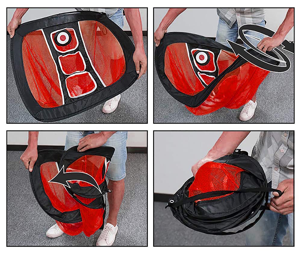 Red plegable para deportes al aire libre, red de práctica de golf, herramienta de práctica de columpio, accesorio de portería de golf