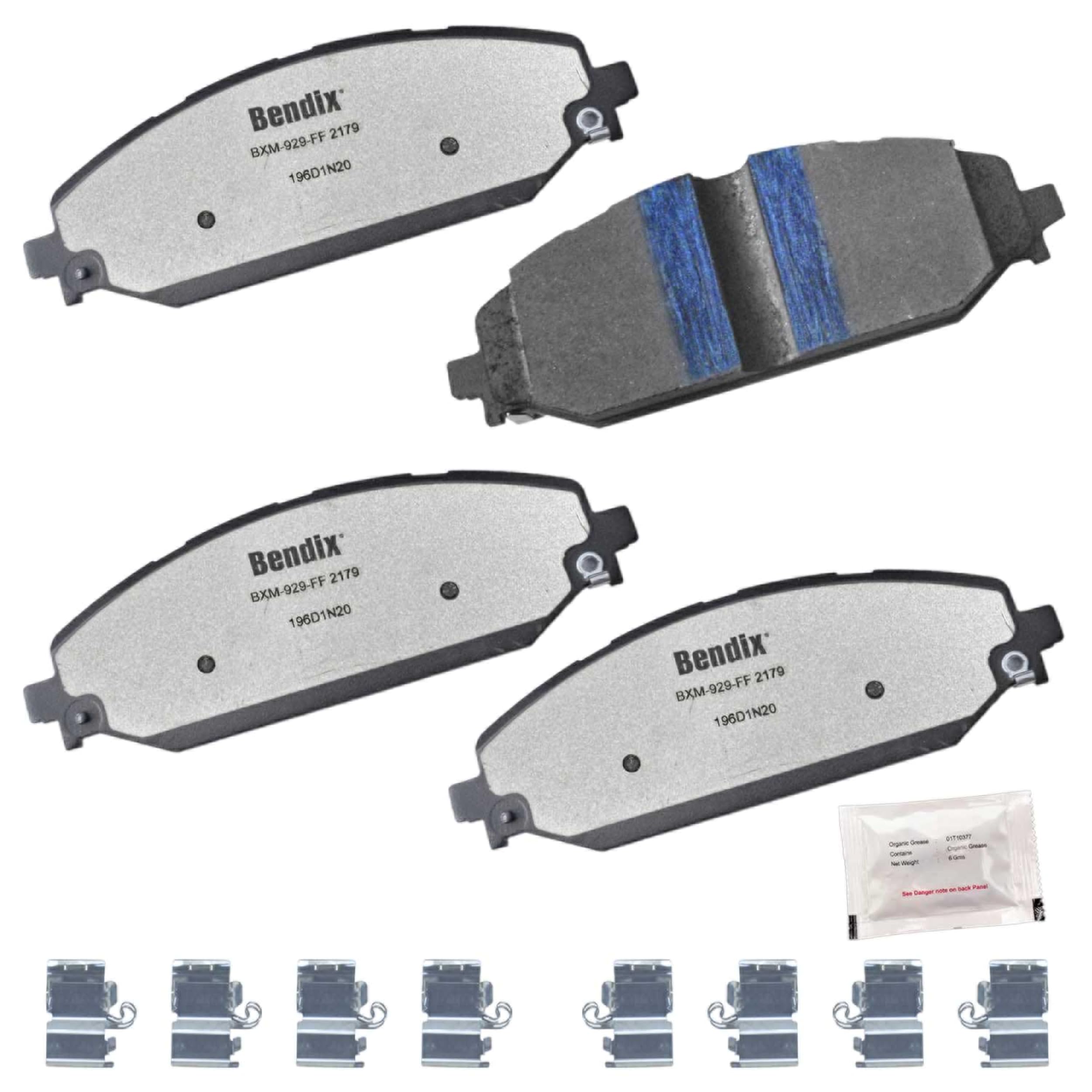 Bendix Fleet Metlok MKD2179FM Semi-Metallic Front Brake Pads for Jeep Grand Wagoneer 2024-2022, Grand Wagoneer L 2024-2023, Wagoneer 2024-2022, Wagoneer L 2024-2023, Ram 1500 2024-2019