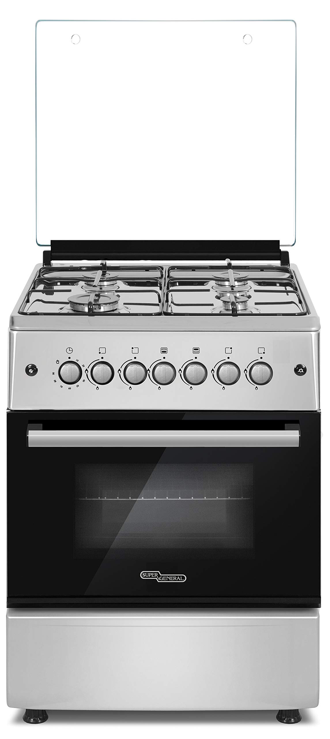 Buy Super General 60X60 cm, 4 Burner Cooker, Silver SGC 6580FS, 1