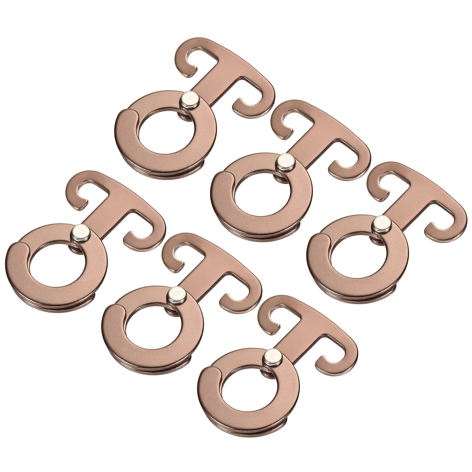 MECCANIXITY Aluminum T-Ring Hooks, Tent Rope Buckles Self-Locking Camping Cord Hook Hanger