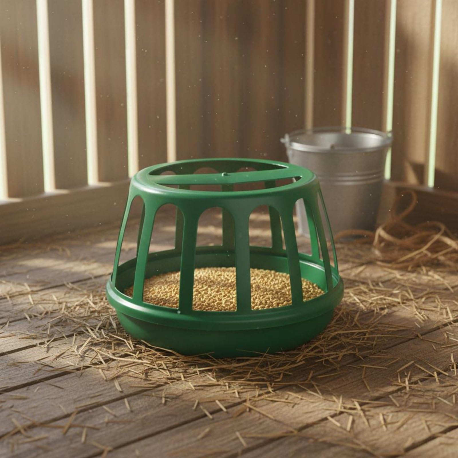 KESOTO para Aves Corral con Individuales Antisperdicio Plastico Resistente para Gallinas y Gansos Acuado para Uso en Granja y Corral Domestico, 40 Cm