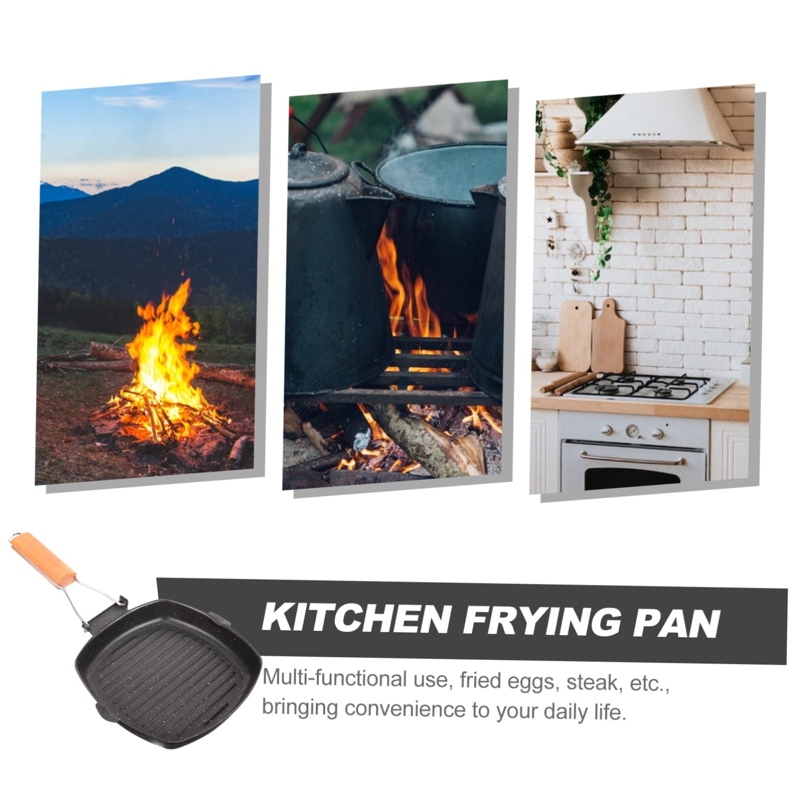 Toyvian Portable Baking Tray Griddle Nonstick Baking Frying for Steak Stove Top Griddle Frying Accessory