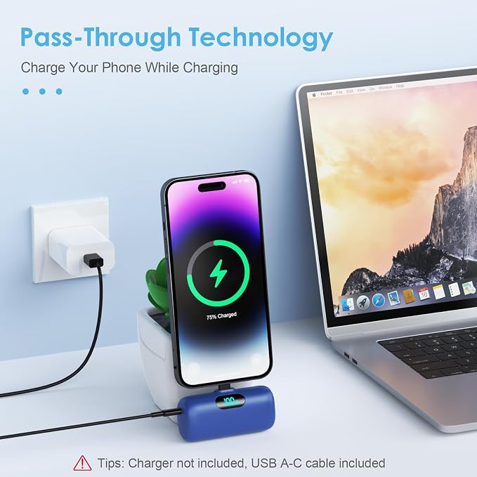 Cargador portátil pequeño Feob 5000mAh para iPhone miniatura 5