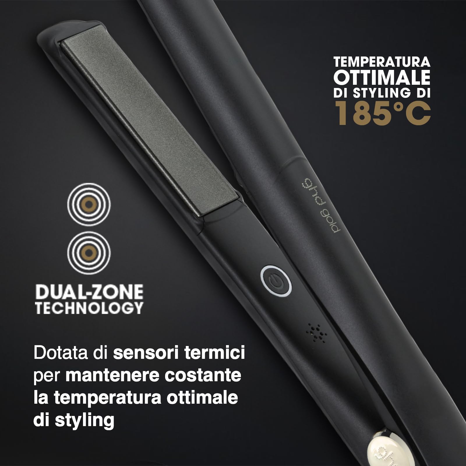 GHD Gold Piastra Capelli Professionale Dual-Zone Styler 2.7m