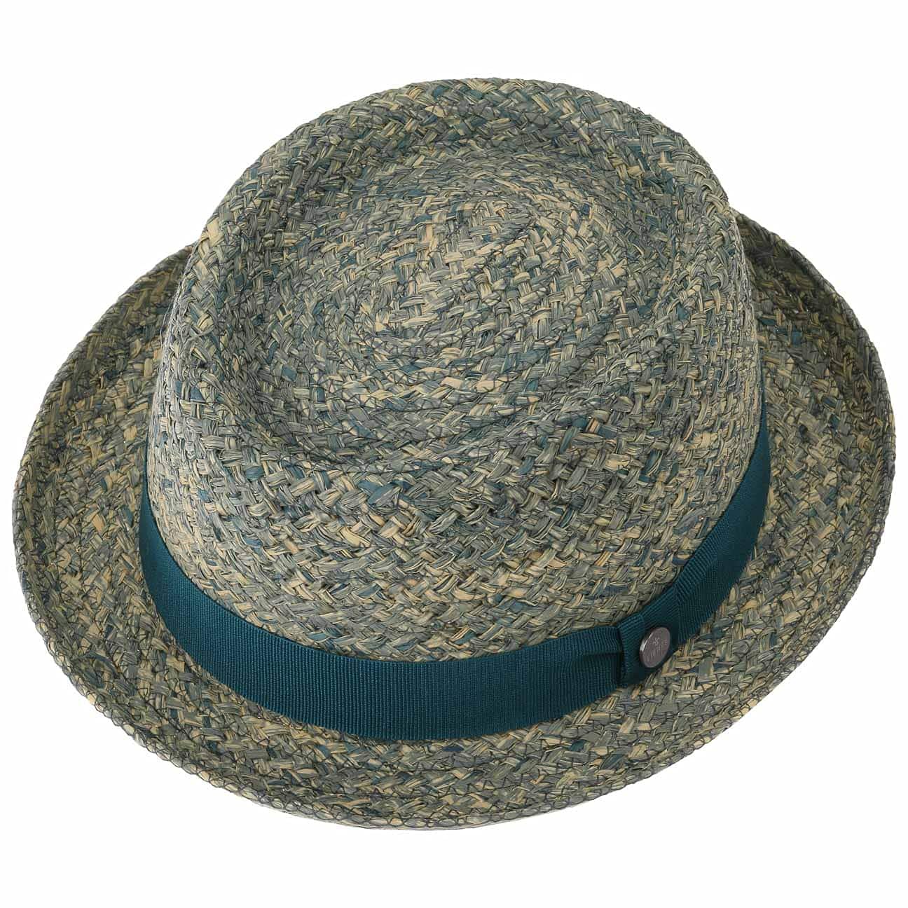 LIERYS Burney Porkpie Strohhut Ripsband Made in Italy Herren