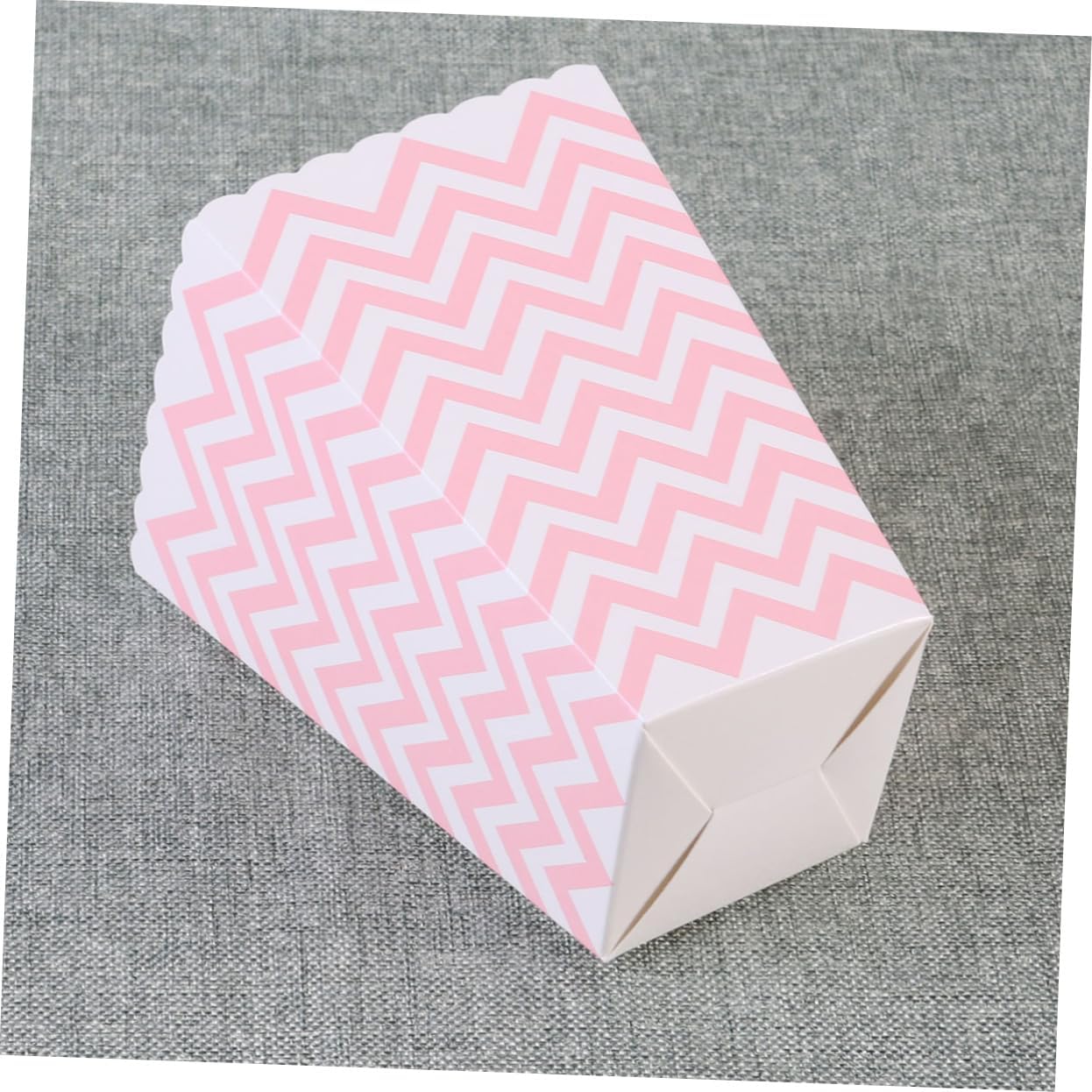 FELTECHELECTR 48pcs Gender Reveal Popcorn Carton Rugby Stripe Wave Dot Pattern Bags Party Candy Cartons Popcorn Bowl
