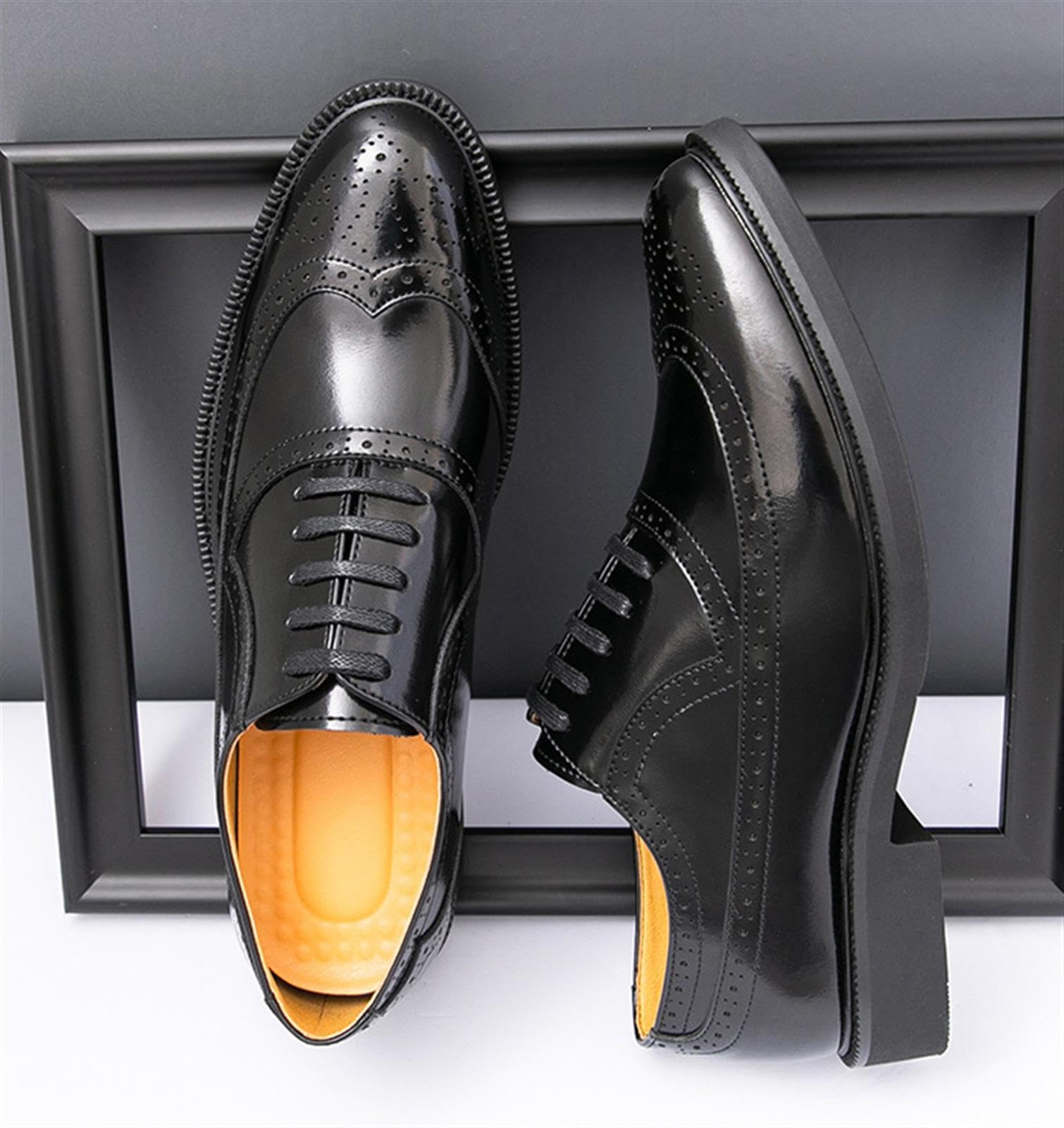 Carpe Oxford da Uomo Classiche Brogue Stringate Eleganti per Business Matrimonio Derby Formale Scarpe