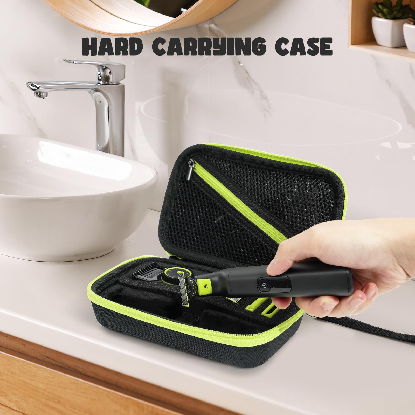 ProCase Twarda obudowa do OneBlade, etui ochronne na golarkę elektryczną, OneBlade Organizator Euti QP6530/70 QP6531/70 QP6550 QP2724 QP2834 - czarna