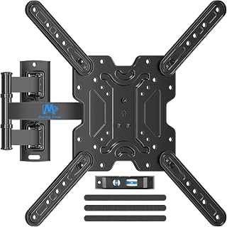 Mounting Dream UL Listed TV Wall Mount for Most 26-60 Inch TV Full Motion | Corner TV Mount Design, Articulating Wall Mount TV Bracket Swivel and Tilt, Single Stud Max VESA 400x400mm, Up to 77LBS