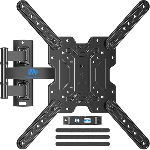 Mounting Dream UL Listed TV Wall Mount for Most 26-60 Inch TVs, Full Motion Corner TV Mount Design, Articulating Wall Mount TV Bracket Swivel and Tilt, Single Stud Max VESA 400x400mm, Up to 77LBS