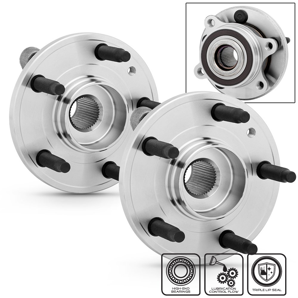 AKKON - for Ford Flex Taurus | Lincoln MKS MKT 513275 Pair of 5-Bolt Front Wheel Hub and Bearing Assembly W/O ABS