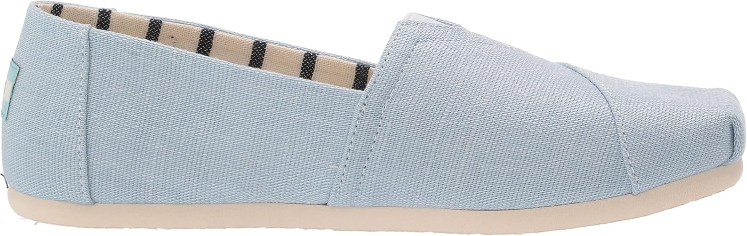TOMS Women's, Alpargata Eco Dye Slip-On 8 Heritage Canvas Blue
