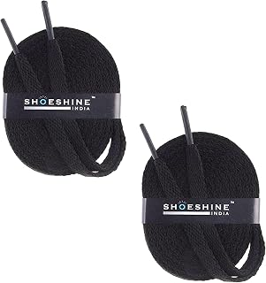 SHOESHINE Sports & Sneakers Shoe Laces - 2 Pairs Set Flat Shoelace for Men & Women Price In India