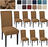 Vista 22 de Juego de 4 fundas para sillas de comedor y cocina, fundas para sillas de comedor, color negro