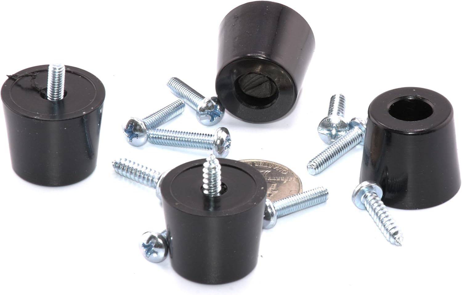 Aftermarket Replacement 1" Diameter x 3/4" Rubber Feet for Marantz 2230, 2245, & 2270 Series Receivers. Includes #8 Screws + 4mm Bolts for mounting. 4 Feet per Package.