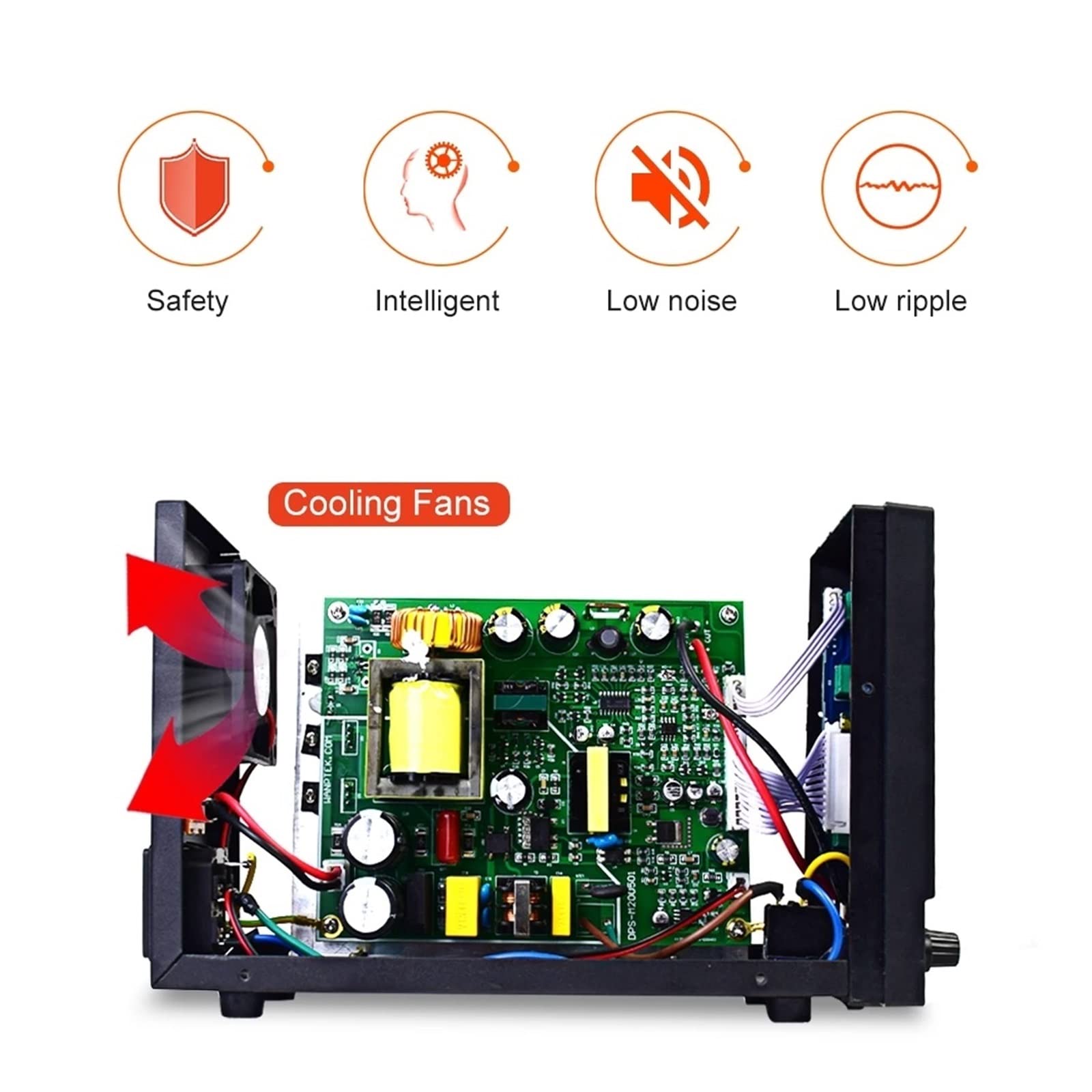 Fuente de alimentación de CC de 120V y 3A, Pantalla de 4 dígitos, Fuente de Banco de conmutación de Laboratorio LED Ajustable, reguladores de Voltaje de Carga USB(DPS3010U)