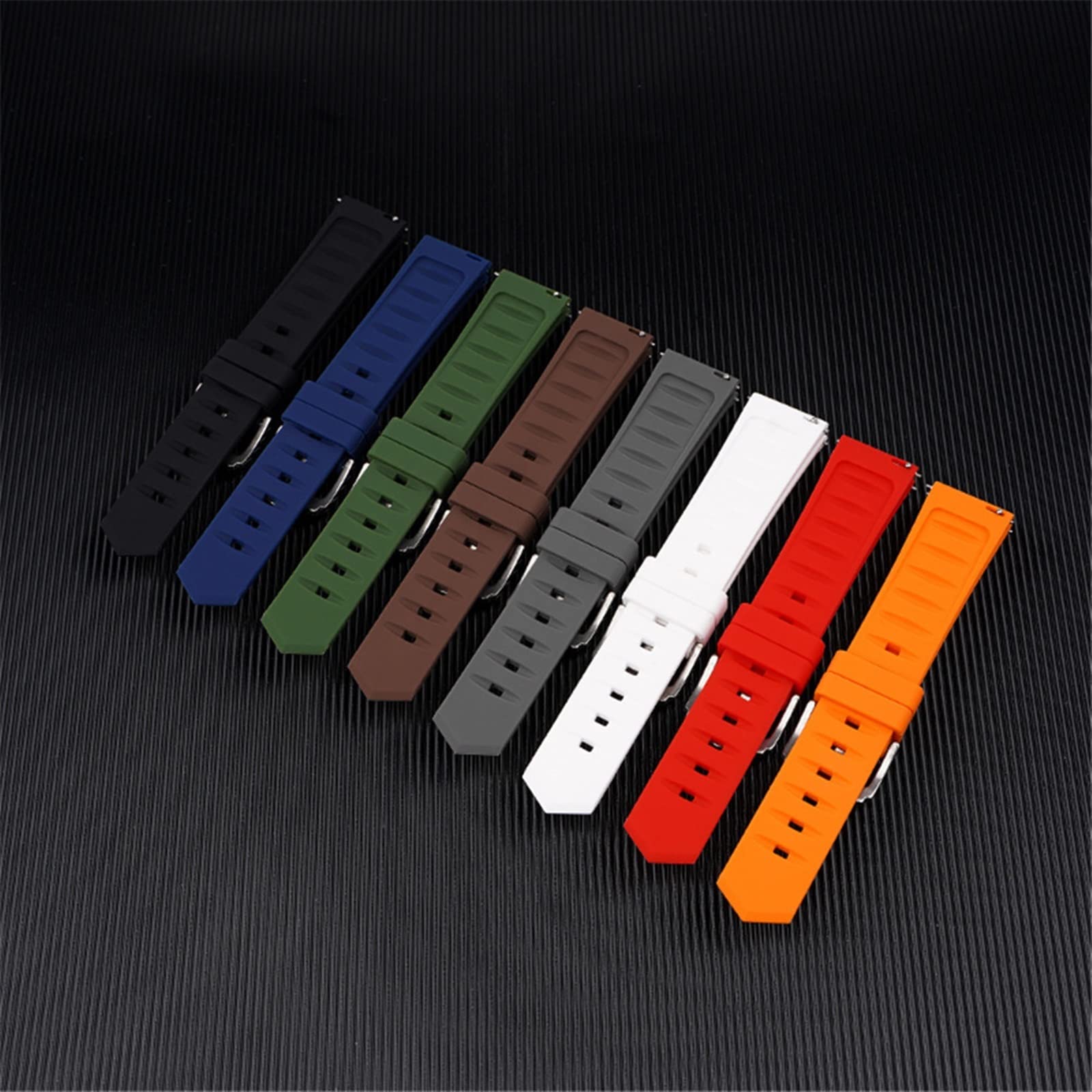 SERDAS Cinturino per orologio in silicone 16mm 18mm 19 20mm 21 22mm universale a sgancio rapido in gomma Sport Diving braccialetto cinturino accessori per cinturino