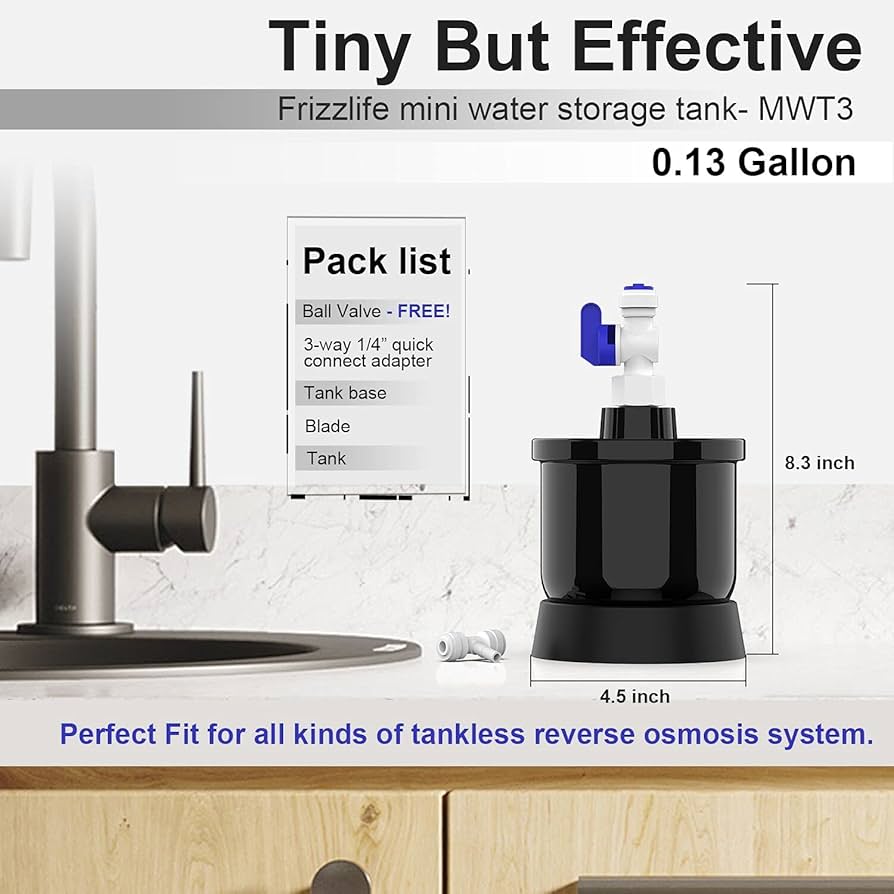 Frizzlife MWT3 Pressure Mini Water Tank for PD400, PD500