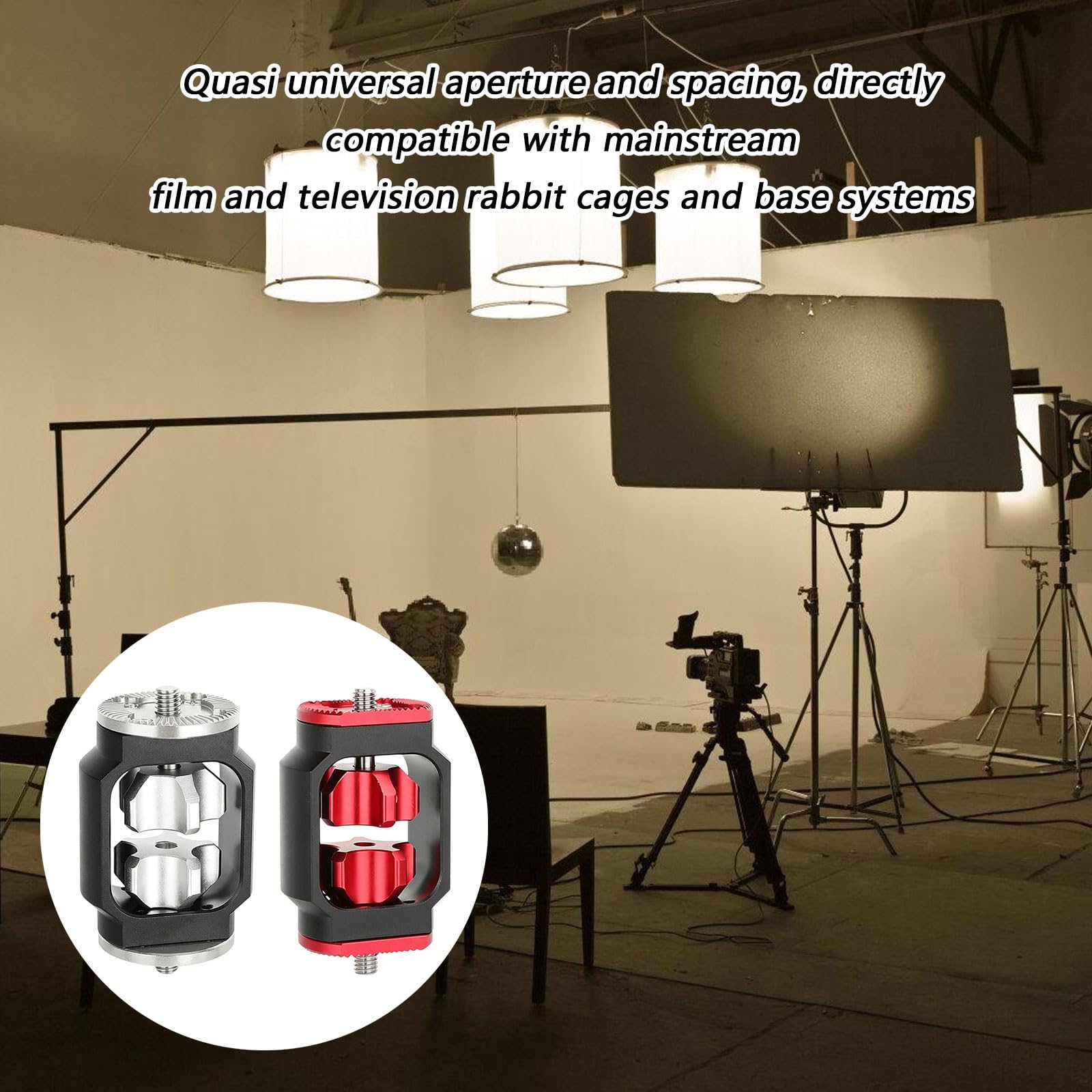 Adaptador de extensión de montaje en roseta con abrazadera de varilla de 15 mm para jaula de cámara réflex digital, rosca macho para accesorios de cámara, fotografía, cinturón de engranaje de metal