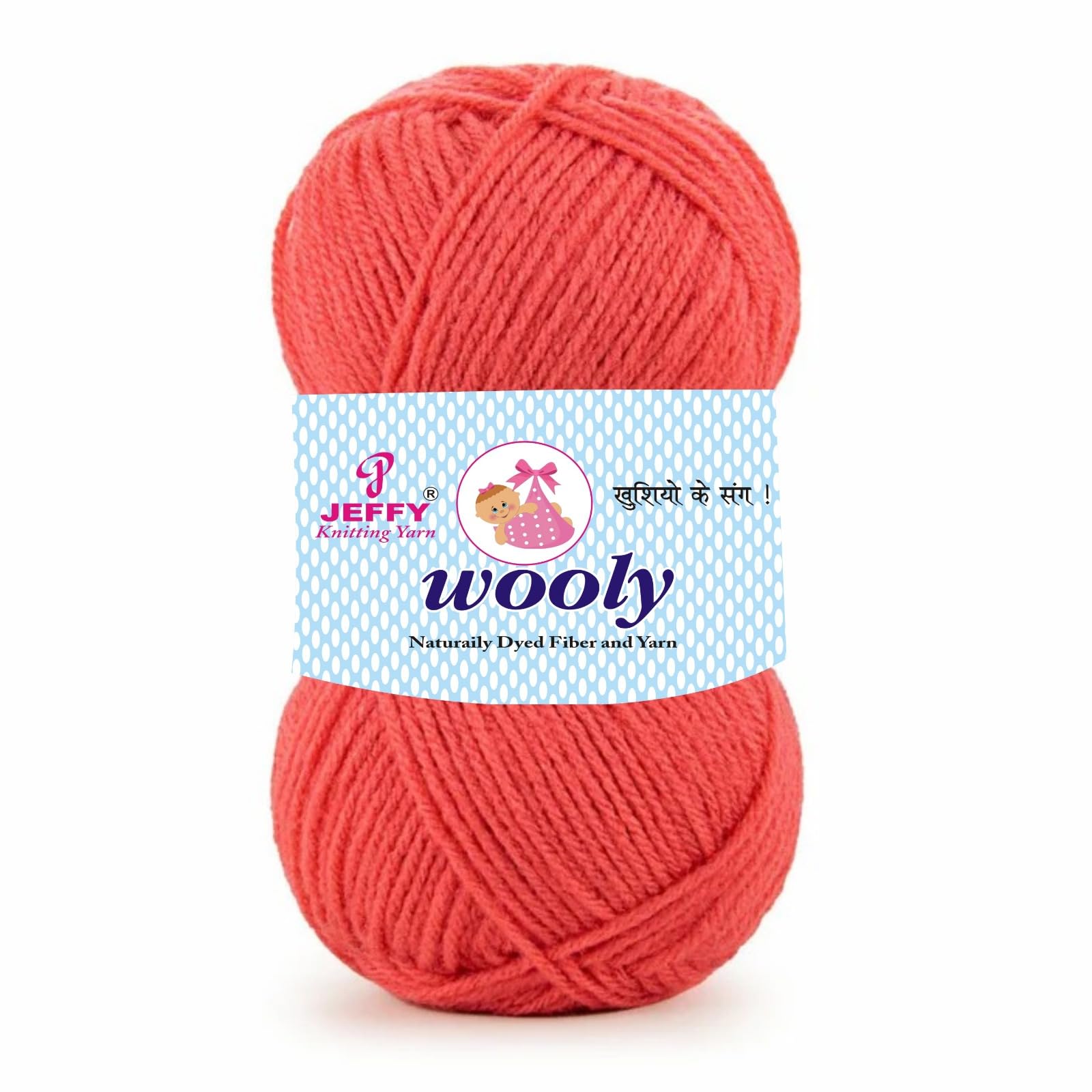 JEFFY Wooly 100% Acrylic Best Used with Knitting Needles Hand Knitting and Crochet Yarn (1Ball -100Gms Each) (500, Living Coral Shade no.34) (B0D7QG7555) Amazon Price History, Amazon Price Tracker