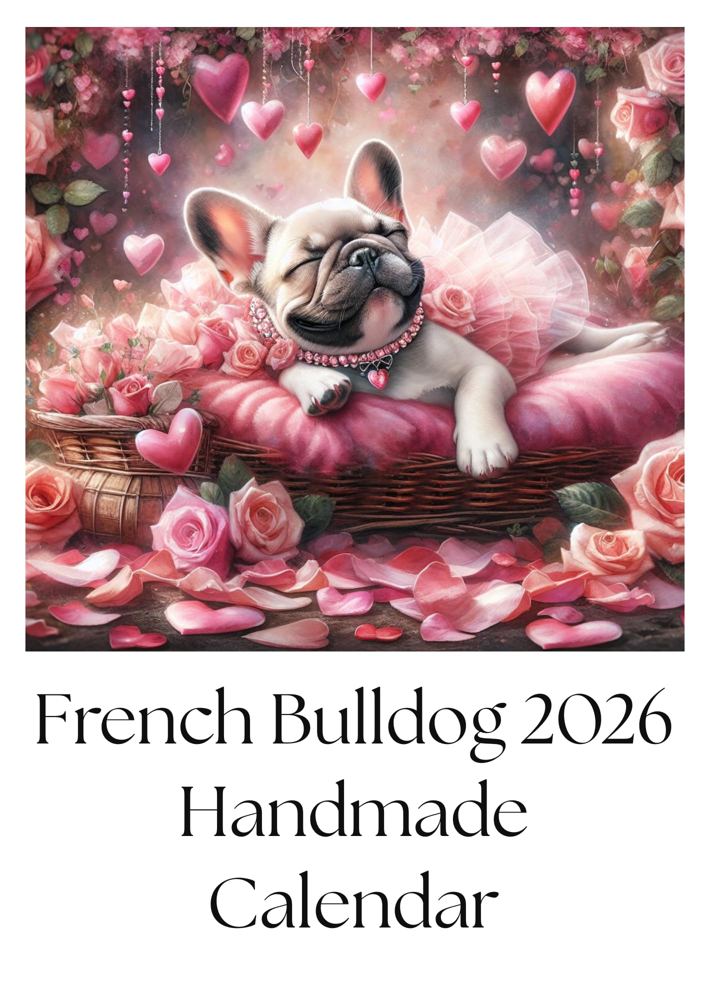 French Bulldog Calendar 2026 – A4 Monthly Wall Planner with Unique Handmade Art, Spiral Bound, One Month View, Gift Wrapped, Great Gift Idea for Dog Lovers, Home or Office Decor