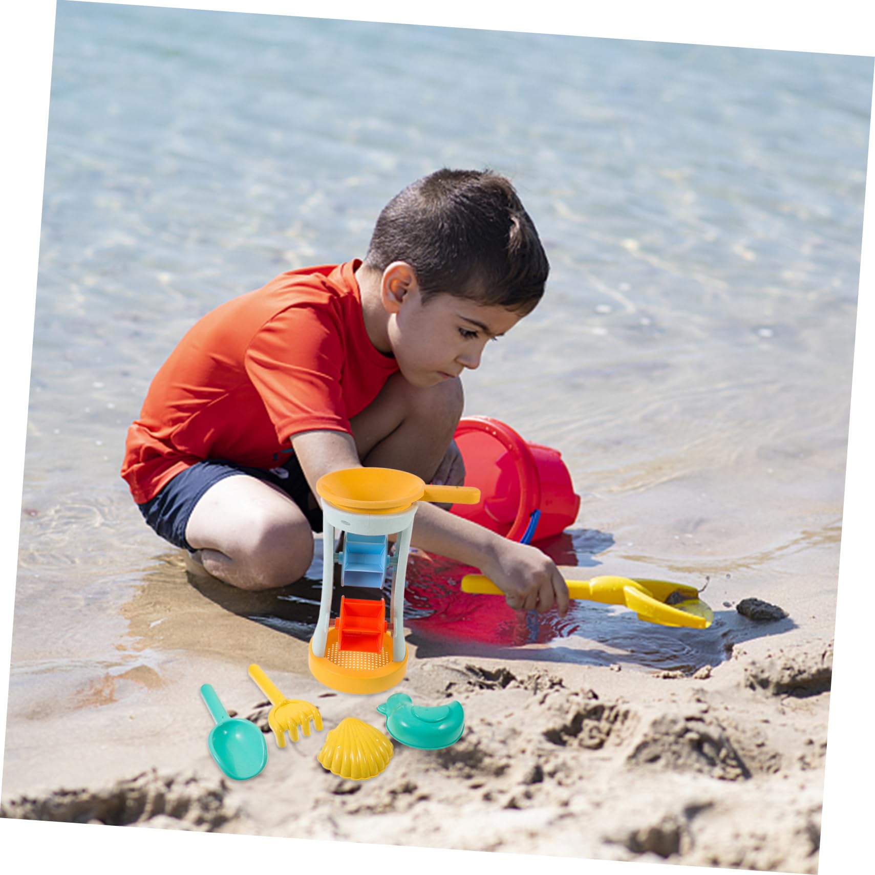 Secchiello Mare Giocattolo in Plastico per Bambini, Beach Toy | Atmosfera Estiva, Giochi per Spiaggia e Sabbia, Uso Seaside e School, per Bambini