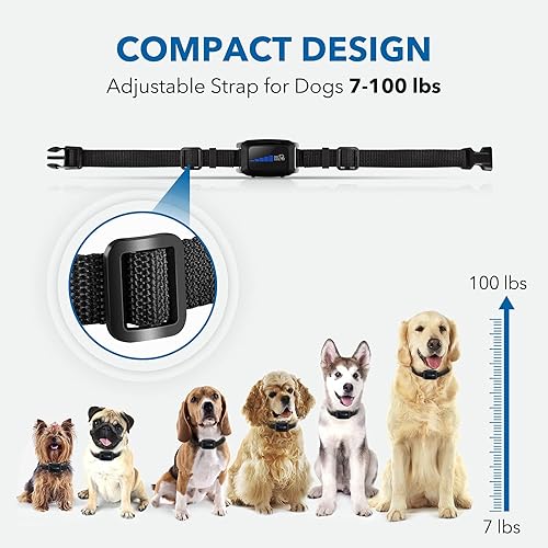 Miniatura 7 de DOG CARE Rechargeable Bark Collar - Dog Bark Collar with Intelligent Bark Control, Vibration, Effective Sound, Shock Modes Training Collar with 5