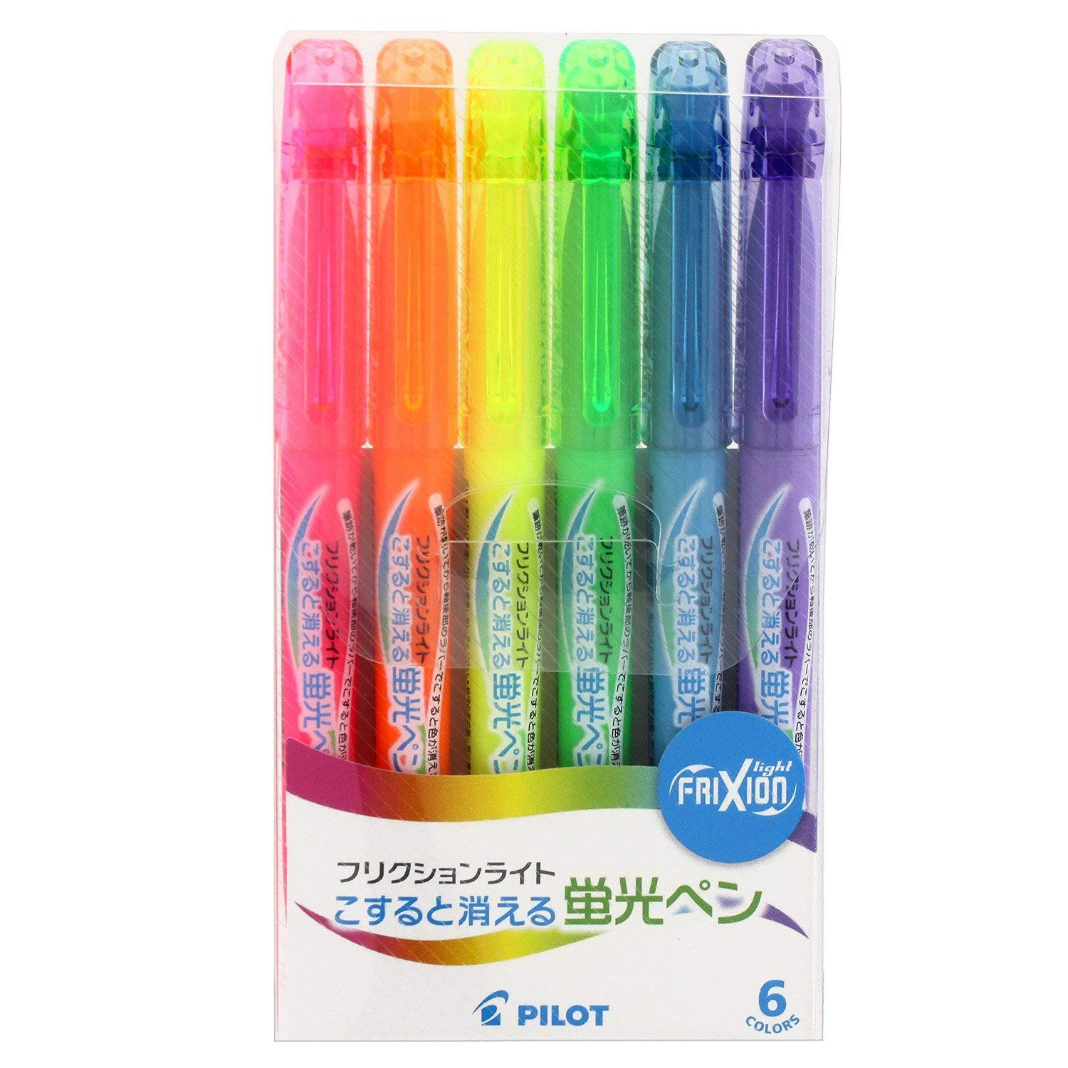 Amazon.co.jp: Pilot SFL-60SL-6C 蛍光ペンフリクションライト 6色