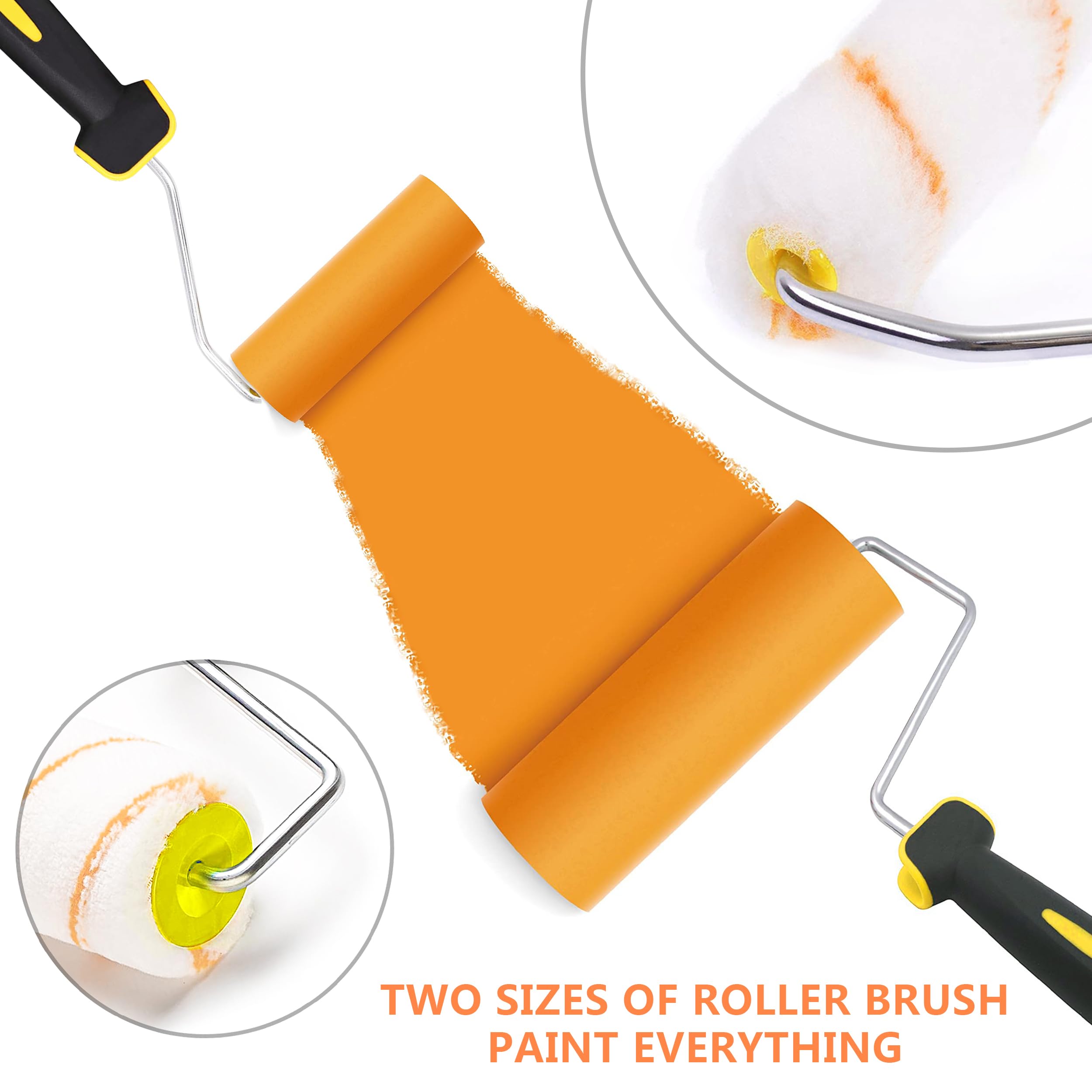 Rouleau Peinture,Jeu De Rouleaux Et De Pinceaux à Peinture En éponge