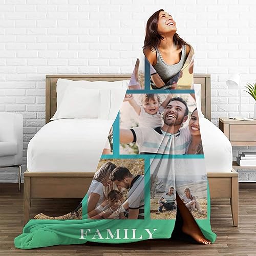 Vista 57 de Manta personalizada con fotos, texto, manta personalizada de franela, manta de fotos personalizada para bebé, madre, padre, amigos, regalo