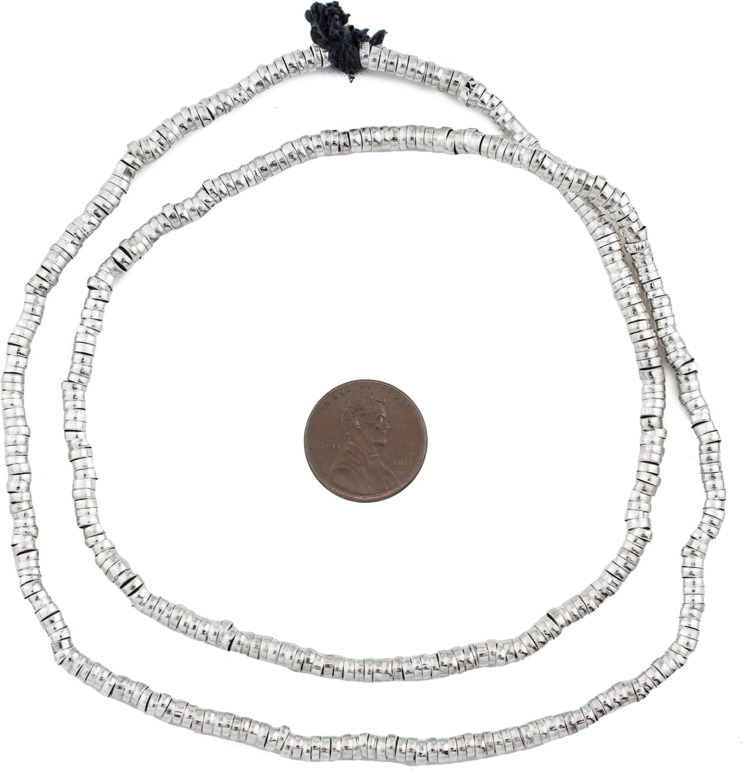 The Bead Chest Shiny Silver Mini Ring Beads (4mm)