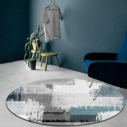 Alfombra redonda nórdica de 31.5 in, 39.4 in, 47.2 in, 55.1 in, 63.0 in, 70.9 in, 78.7 in, alfombra circular para sala de estar, dormitorio,